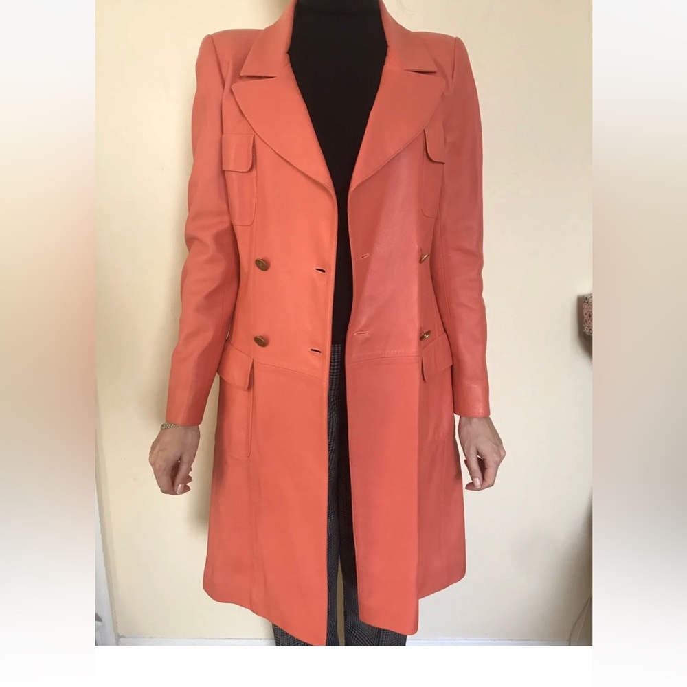 Chanel Leather Vintage Coat